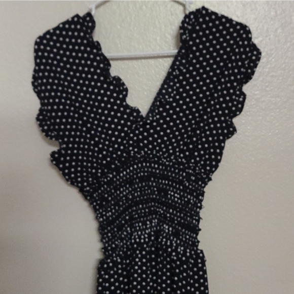 MAX STUDIO Wide Leg Polka Dot Jumpsuit - Picture 7 of 9